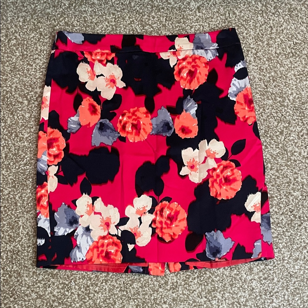 J. Crew Floral Pencil Skirt